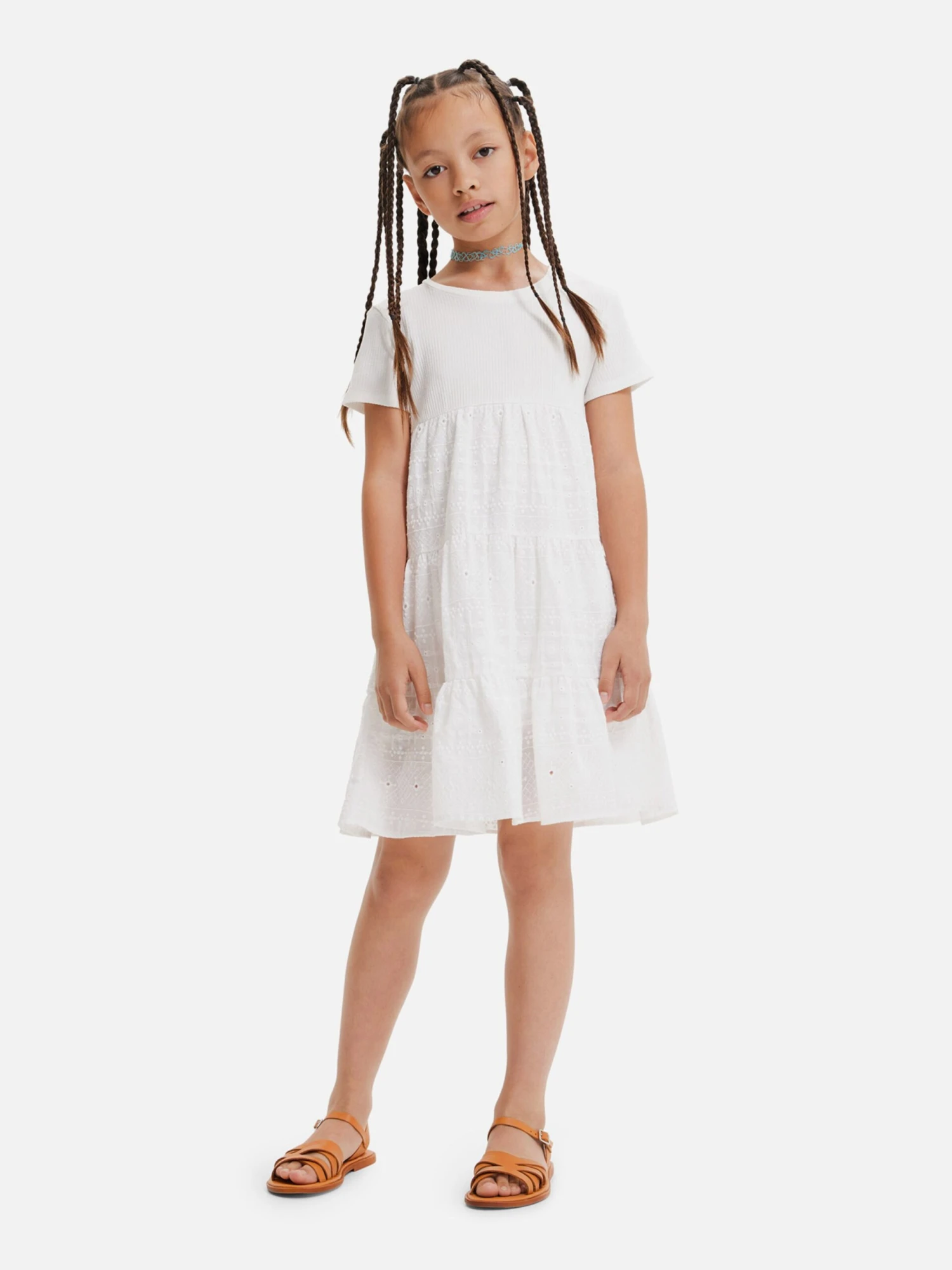 Desigual Robes Robe Fresia Enfants Blanc 4 Desigual Robes Robe Fresia Enfants Blanc â Image 2