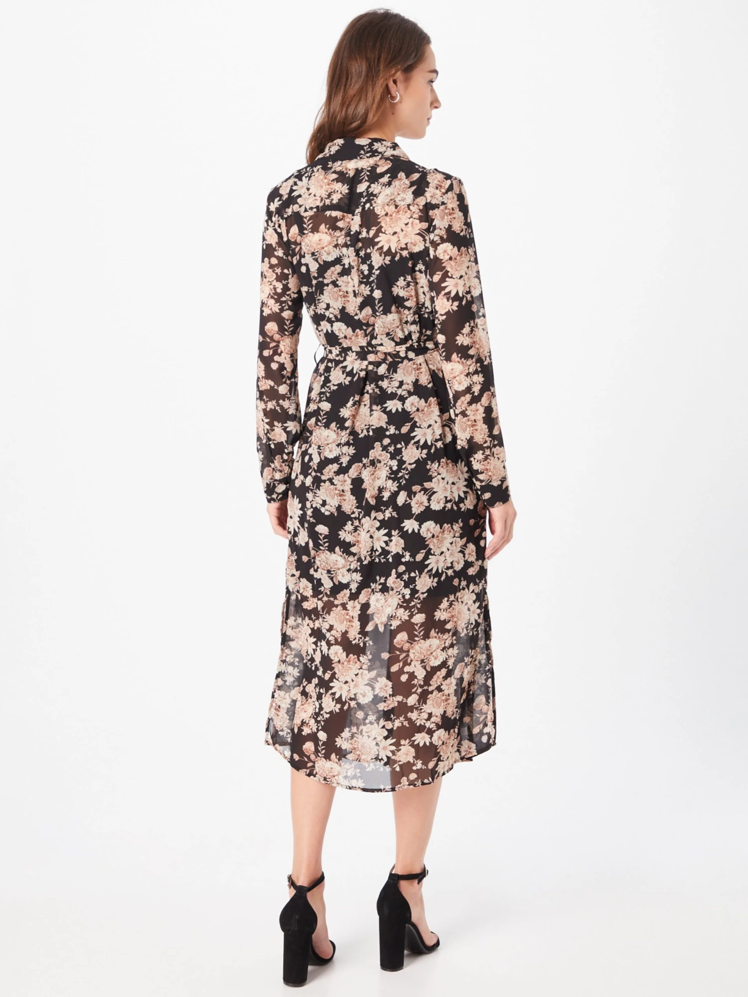 Vila Robes Fluides Robe-chemise VINDI Femme Noir 5 Vila Robes Fluides Robe-chemise VINDI Femme Noir – Image 3