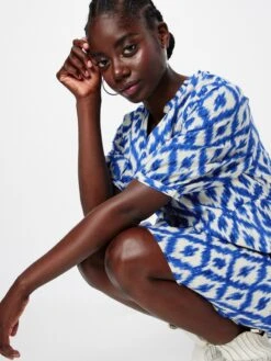 MAISON 123 Robes Fluides Robe-chemise CHARLOTTE Femme Bleu -Joli Mode Soldes Magasin 58d7004ebe6e864c0a5ab7150eb0618a