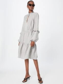 IVY OAK Robes Fluides Robe-chemise DIORA Femme Anthracite / Gris Chiné 11 IVY OAK Robes Fluides Robe-chemise DIORA Femme Anthracite / Gris Chiné -Joli Mode Soldes Magasin 594d509b6e1b7b9b9b8468231ce96dc3