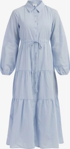 Robes Fluides Robe-chemise Femme Bleu Clair