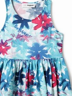 Desigual Robes Robe INGRID Enfants Aqua / Bleu Clair -Joli Mode Soldes Magasin 5a2fb6df06b9b816aa7232b10edccfed