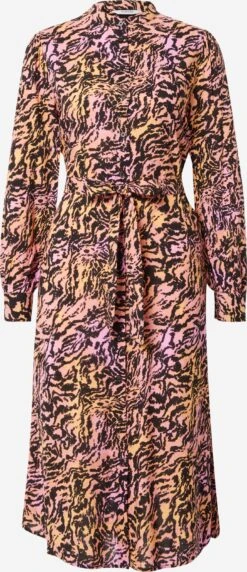 B.young Robes Fluides Robe-chemise JOSA Femme Orange