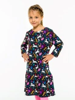 Mr GUGU & MISS GO Robes Robe Folk Unicorn Enfants Bleu -Joli Mode Soldes Magasin 5d61c50a09f8f548666cab733a2491d3