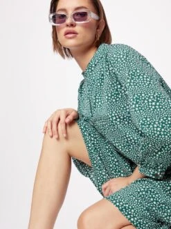 Shiwi Robes Fluides Robe-chemise Tuvalu Femme émeraude -Joli Mode Soldes Magasin 63a314d9477baddc29651ecdf18109d1