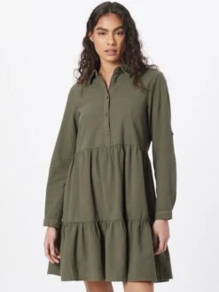 Kaffe Robes Fluides Robe-chemise Naya Femme Kaki -Joli Mode Soldes Magasin 65a7975a20c81593b3c6b52d2f5c58cd