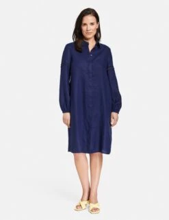 Gerry Weber Robes Fluides Robe-chemise Femme Indigo 11 Gerry Weber Robes Fluides Robe-chemise Femme Indigo -Joli Mode Soldes Magasin 679ec0dec79cd17952992a3bd810871c