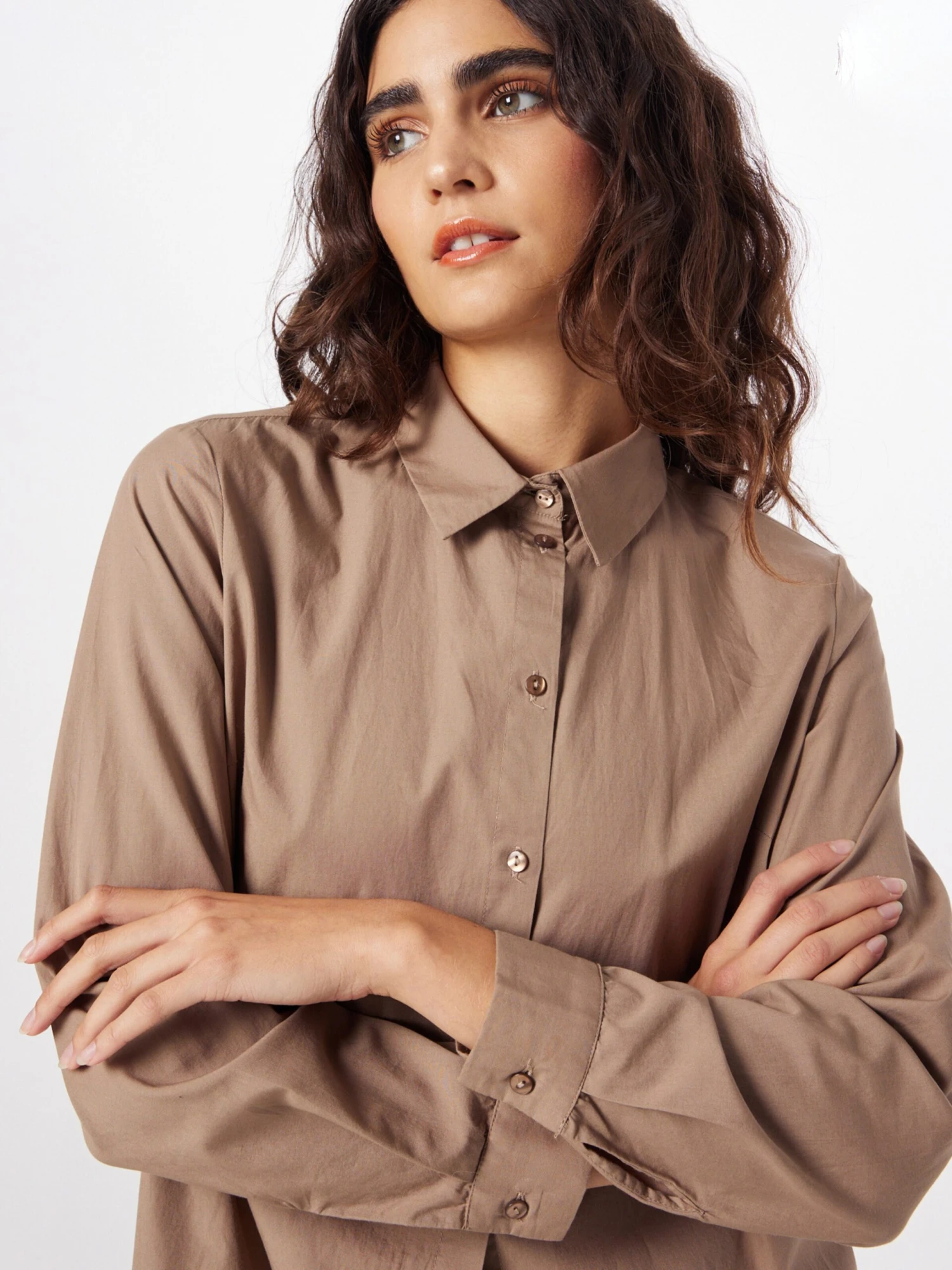 Pieces Robes Fluides Robe-chemise Jayla Femme Marron 7 Pieces Robes Fluides Robe-chemise Jayla Femme Marron – Image 5