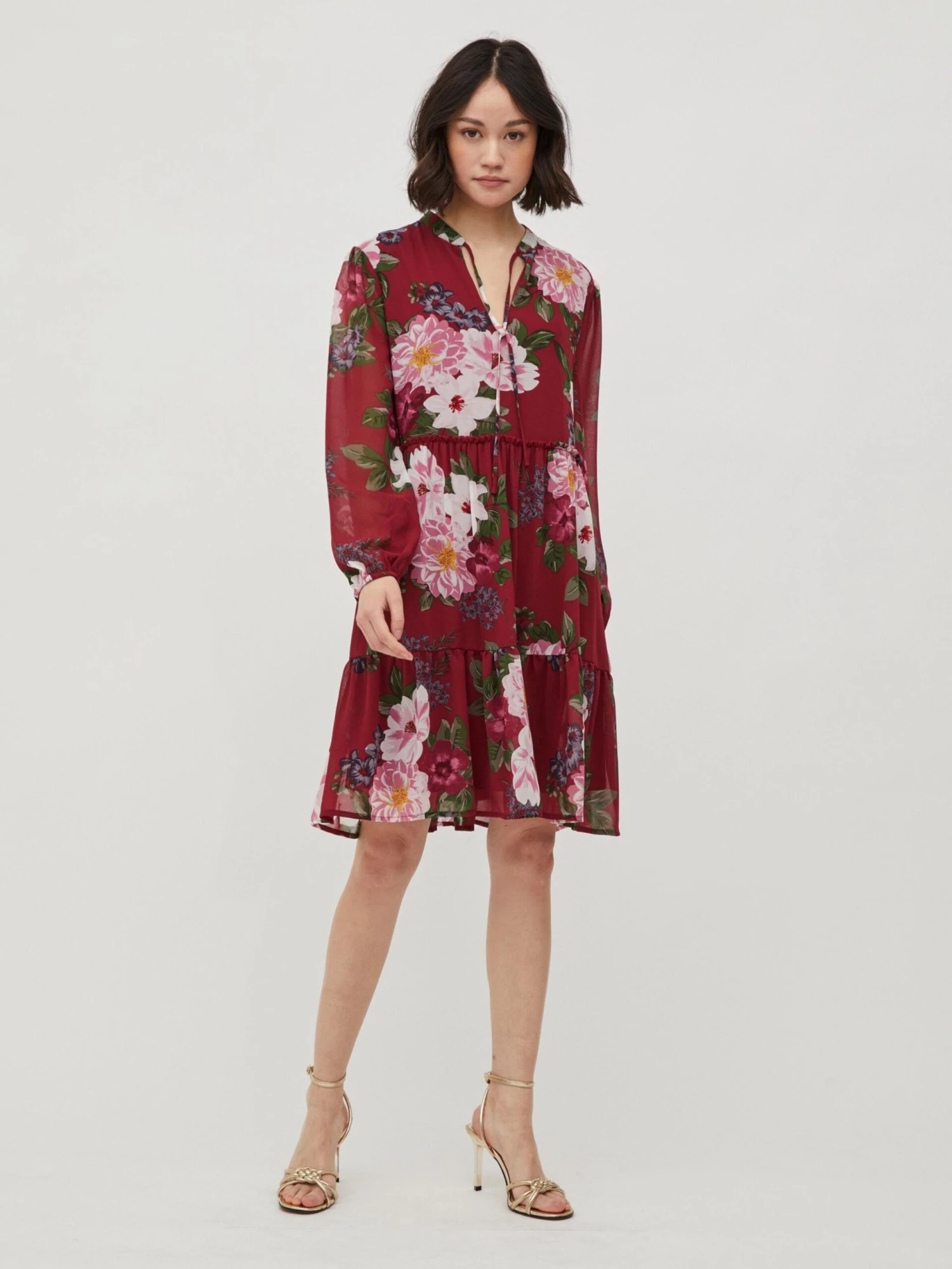 Vila Robes Fluides Robe-chemise Ura Femme Rouge 5 Vila Robes Fluides Robe-chemise Ura Femme Rouge – Image 3