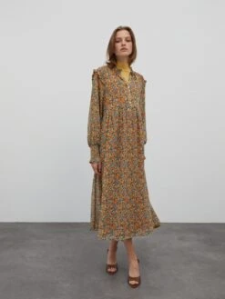 EDITED Robes Fluides Robe-chemise Mascha Femme Orange -Joli Mode Soldes Magasin 6b578a3bad6234e28432c9aca90541f6