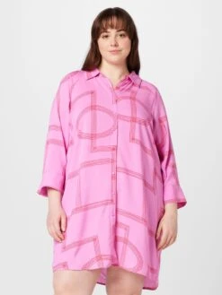 ONLY CARMAKOMA Robes Fluides Robe-chemise Femme Orchidée -Joli Mode Soldes Magasin 6e9ebfe0f9c222f025f5674c74467a06