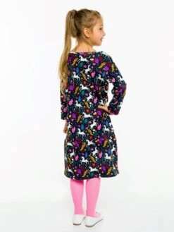 Mr GUGU & MISS GO Robes Robe Folk Unicorn Enfants Bleu -Joli Mode Soldes Magasin 700772f916995af43251971eccec43a0