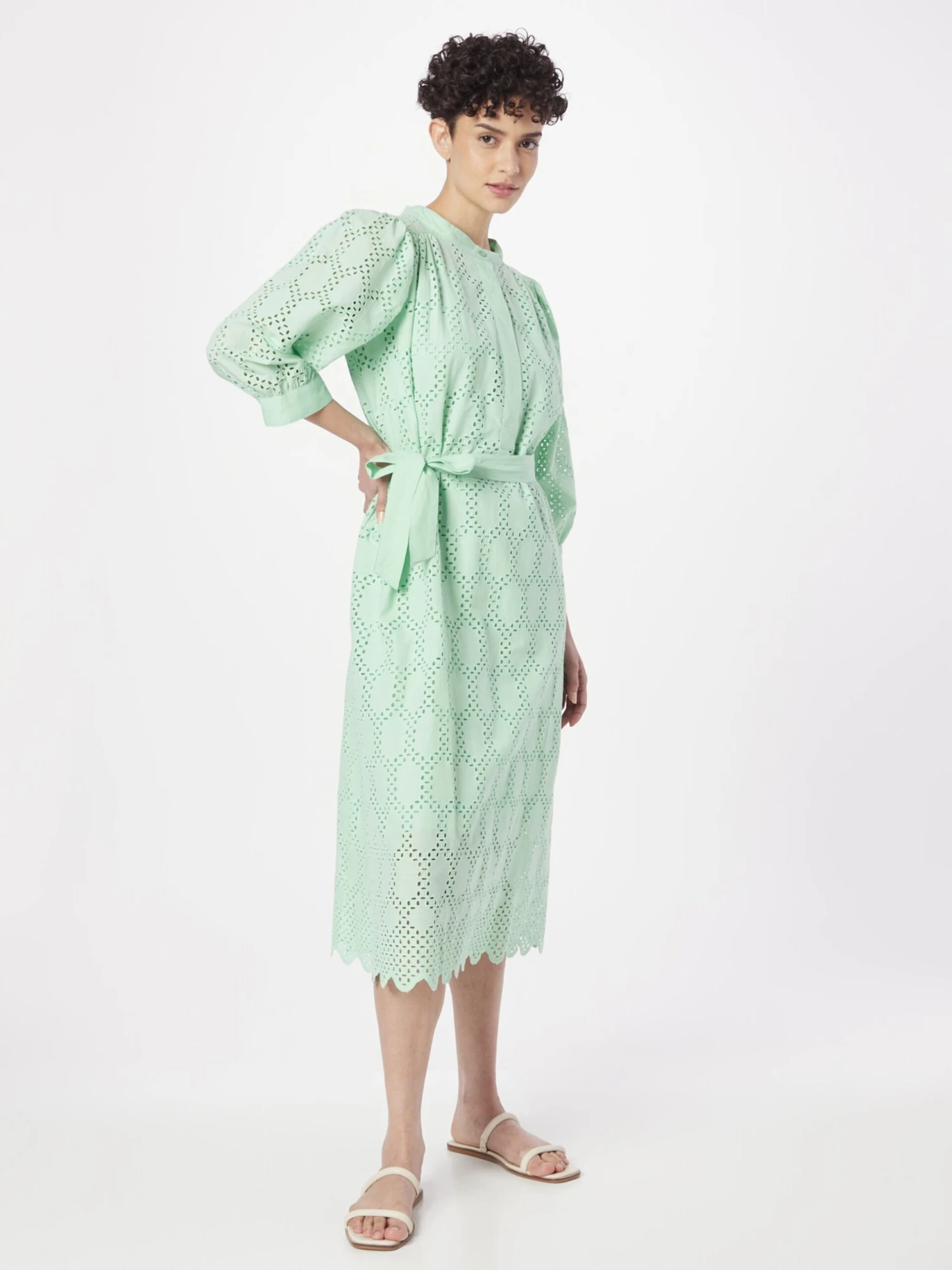 Robes Fluides Robe-chemise Lulia Femme Vert Pastel 5 Robes Fluides Robe-chemise Lulia Femme Vert Pastel – Image 3