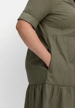 Sheego Robes Fluides Robe-chemise Femme Kaki -Joli Mode Soldes Magasin 755c2deec3110830be490e6198ee1d03