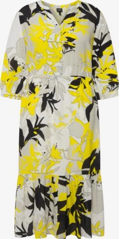 Ulla Popken Robes Fluides Robe-chemise Femme Beige / Beige Clair