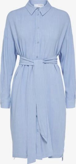 Selected Femme Robes Fluides Robe-chemise Viva-Tonia Femme Bleu Clair