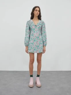 EDITED Robes Fluides Robe-chemise Lili Femme Vert / Jade / Vert Gazon -Joli Mode Soldes Magasin 7784729684602249ec3c05c5434e37b7