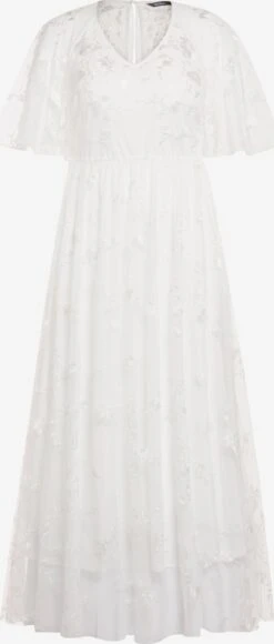 Ulla Popken Robes De Soirée Robe De Soirée Femme Blanc Cassé