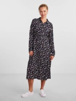 Pieces Robes Fluides Robe-chemise NOVA Femme Bleu Nuit -Joli Mode Soldes Magasin 787e2c280bff828337f1d2faf6d697e5