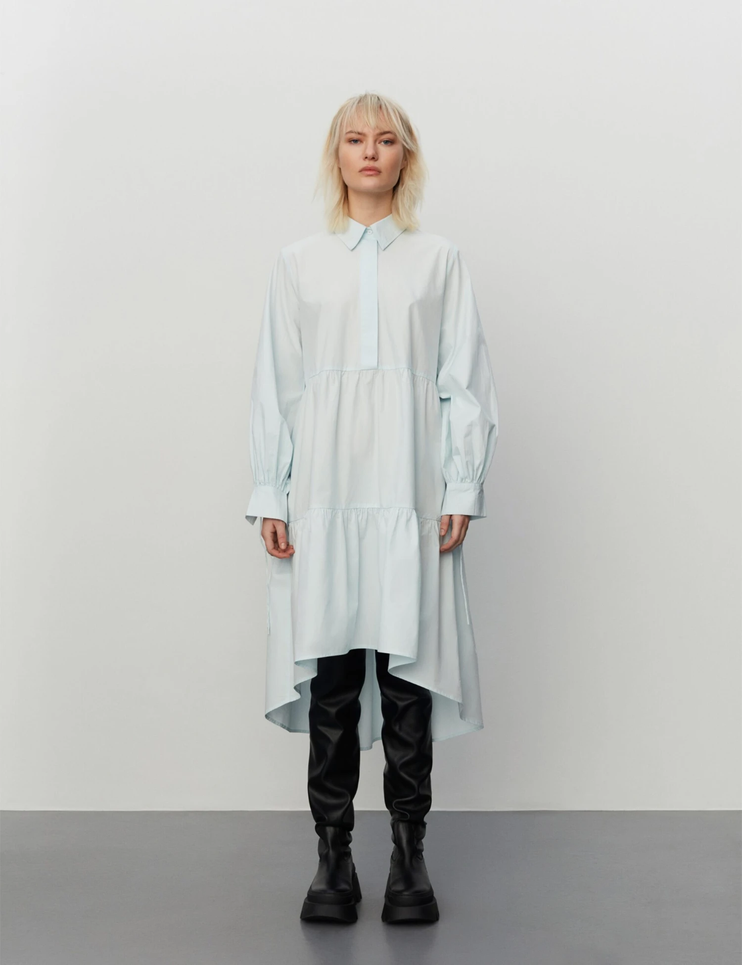 Robes Fluides Robe-chemise Cressida Femme Bleu Pastel 6 Robes Fluides Robe-chemise Cressida Femme Bleu Pastel – Image 4