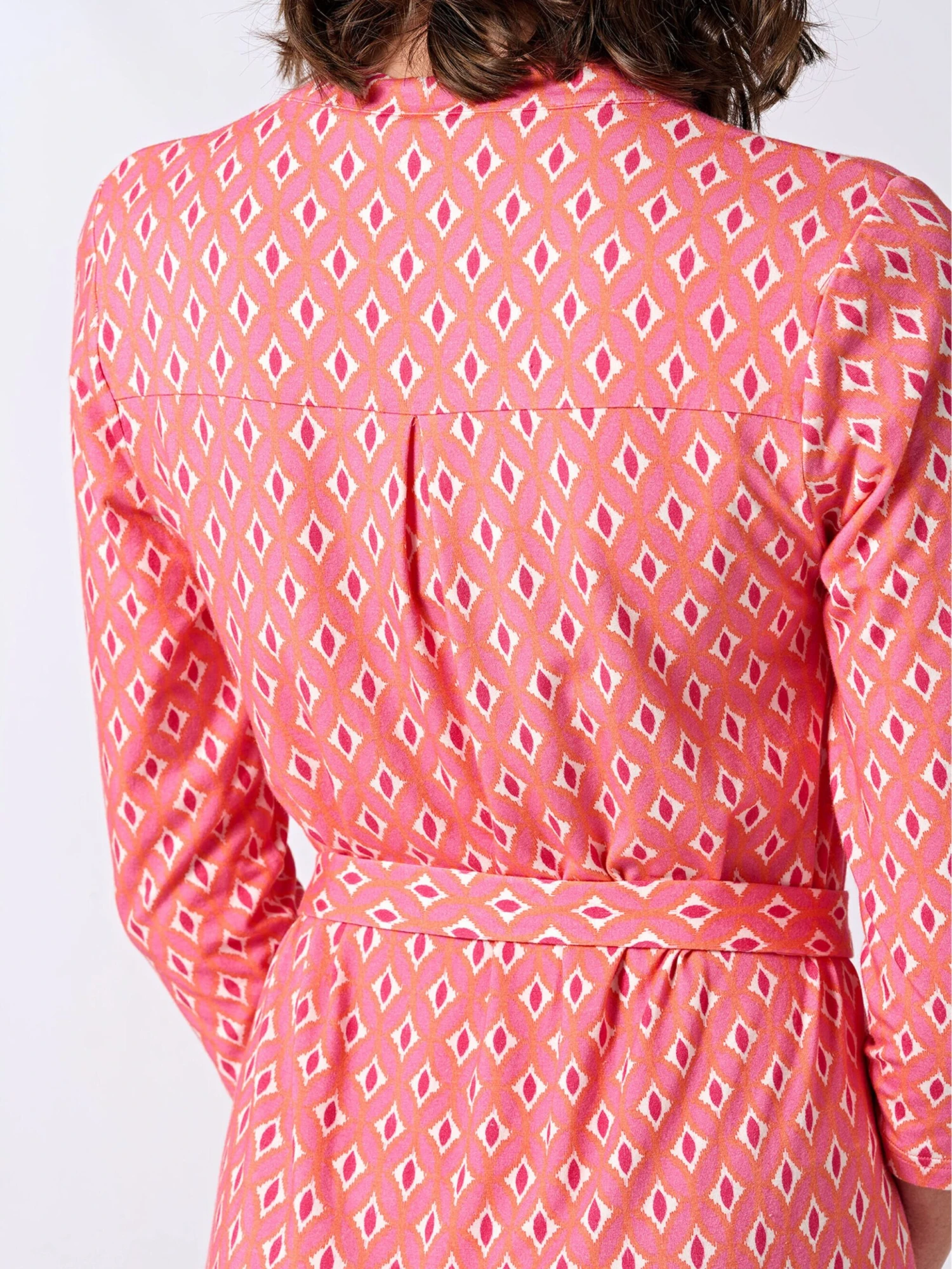 Robes Fluides Robe-chemise Daria Femme Magenta / Rose Clair 8 Robes Fluides Robe-chemise Daria Femme Magenta / Rose Clair – Image 6