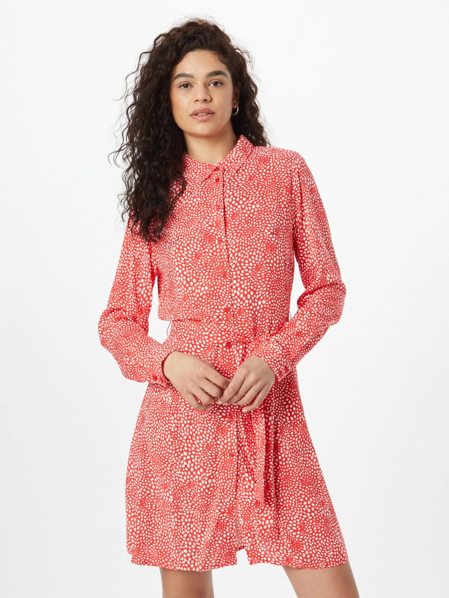 Vila Robes Fluides Robe-chemise Paya Femme Rouge 4 Vila Robes Fluides Robe-chemise Paya Femme Rouge – Image 2