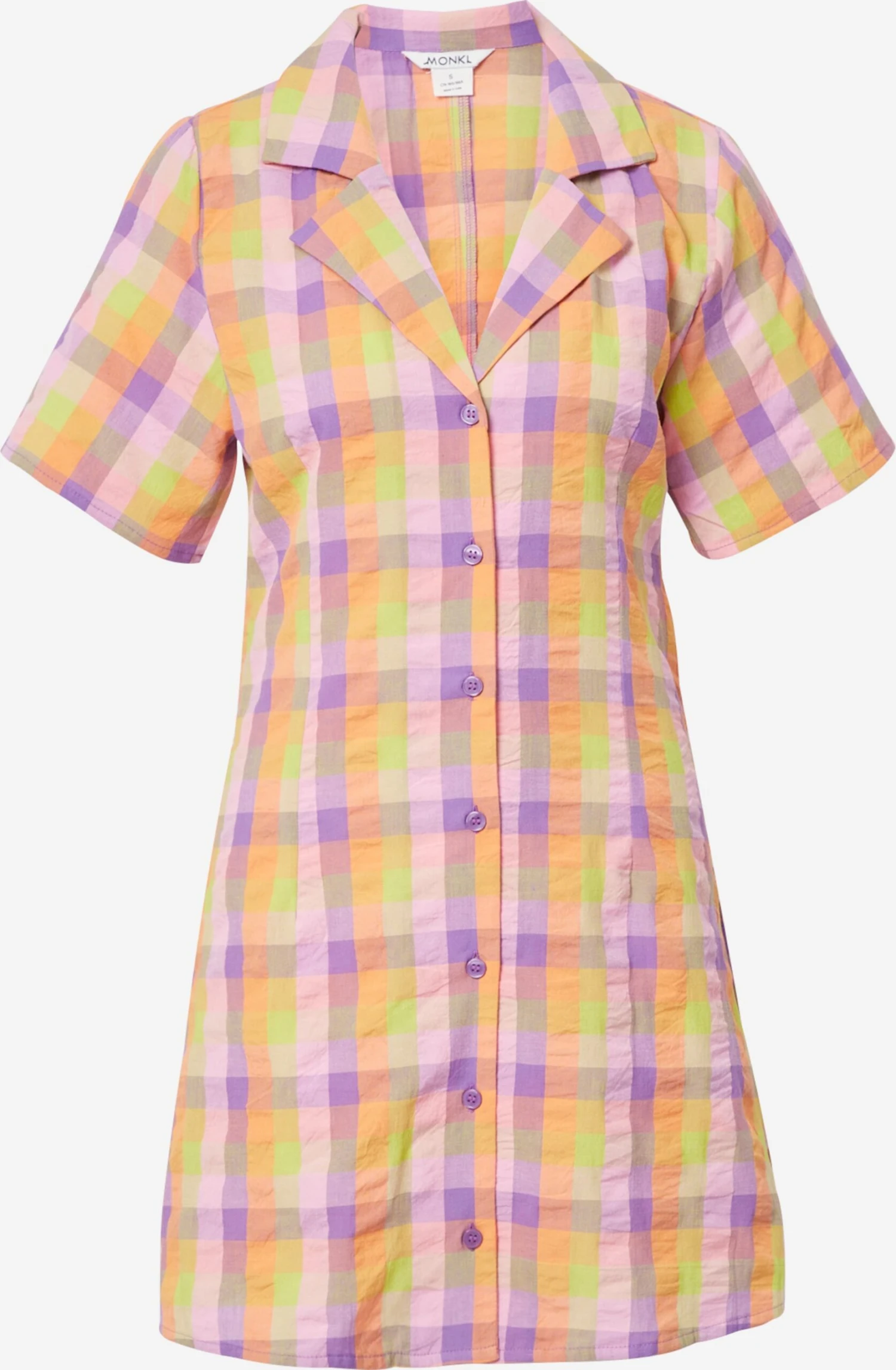 Monki Robes Fluides Robe-chemise Femme Violet 3 Monki Robes Fluides Robe-chemise Femme Violet