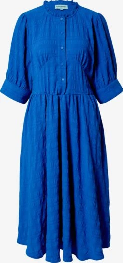Lollys Laundry Robes Fluides Robe-chemise Boston Femme Bleu Roi