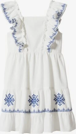 Mango Kids Robes Robe Creta Enfants Blanc