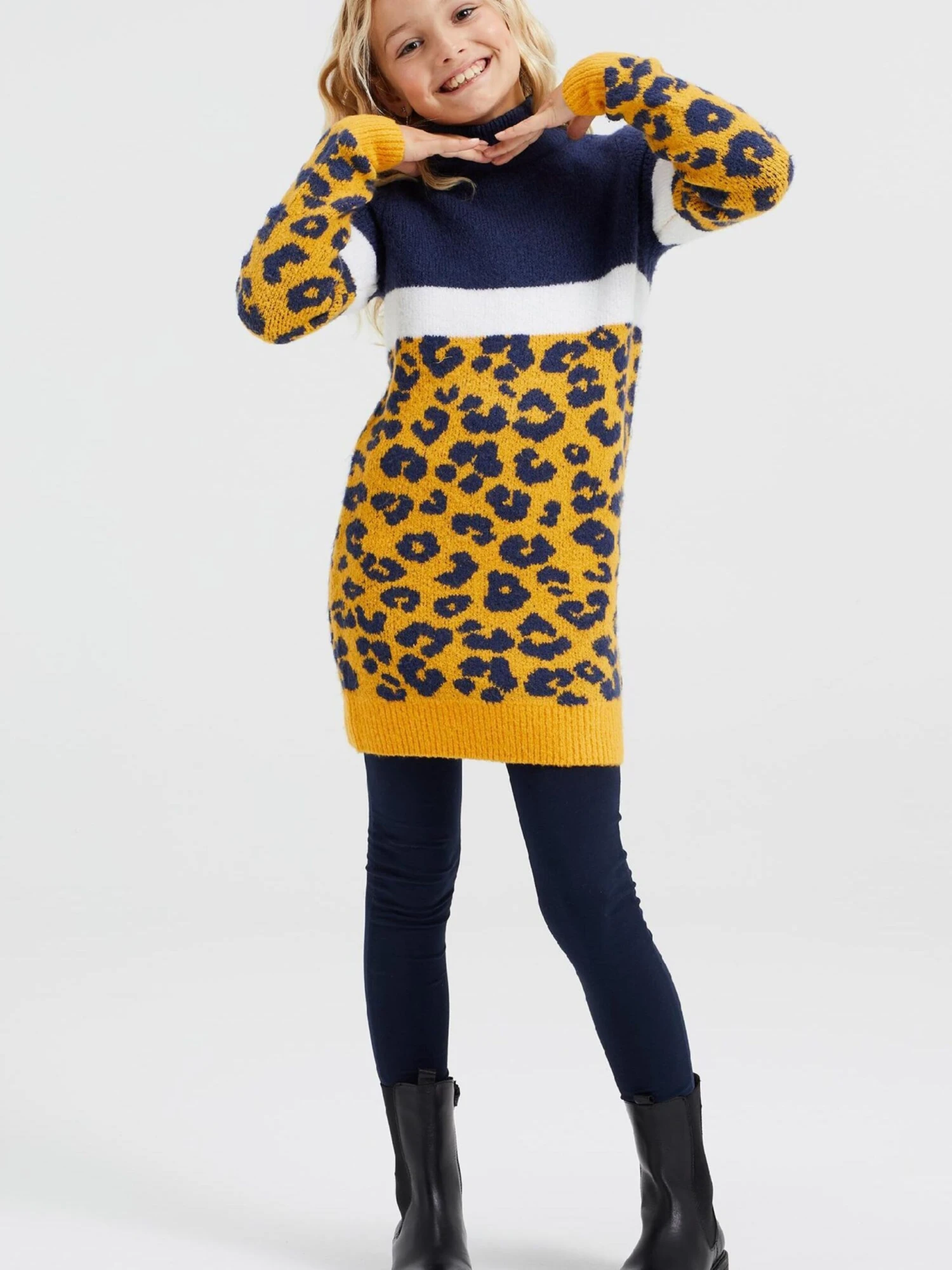 WE FASHION Robes Robe Enfants Curry 6 WE FASHION Robes Robe Enfants Curry – Image 4