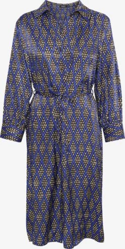 Soaked In Luxury Robes Fluides Robe-chemise Cleo Femme Bleu