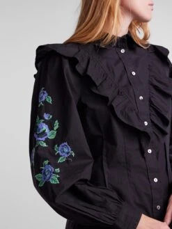 Y.A.S Robes Fluides Robe-chemise Kniri Femme Noir -Joli Mode Soldes Magasin 8978e3e4a28c3e24307457984766657c