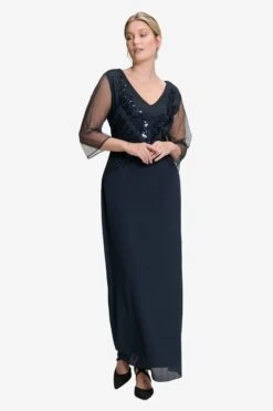 Ulla Popken Robes De Soirée Robe De Soirée Femme Marine -Joli Mode Soldes Magasin 8a2eb4632de754e17f81bb00aa9c20ac