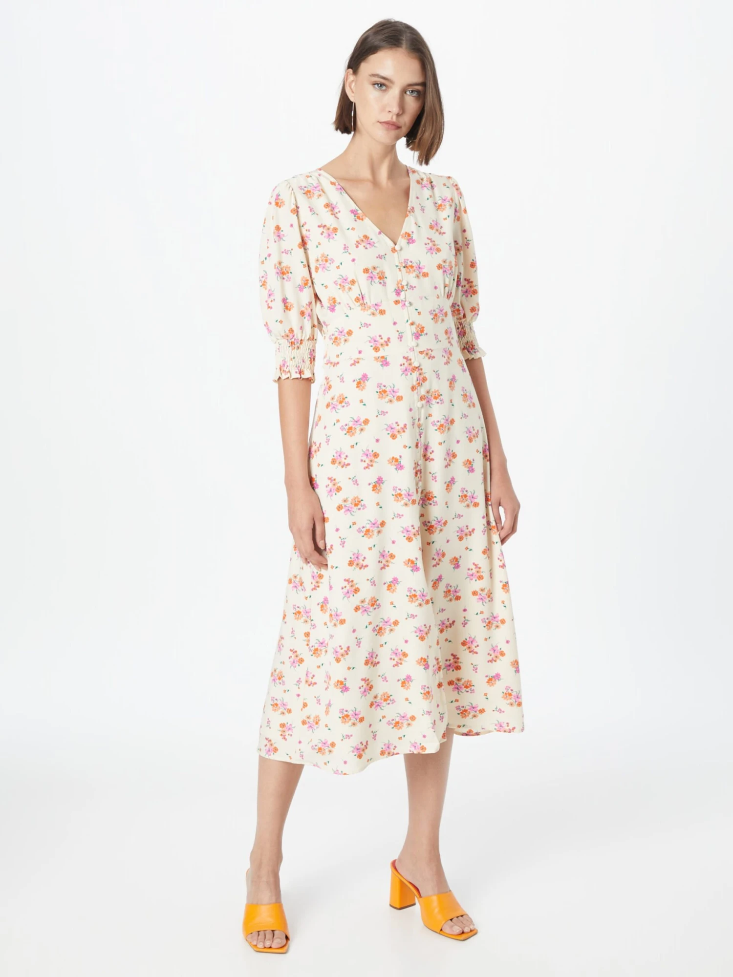 Neo Noir Robes Fluides Robe-chemise Valley Femme Crème 5 Neo Noir Robes Fluides Robe-chemise Valley Femme Crème – Image 3