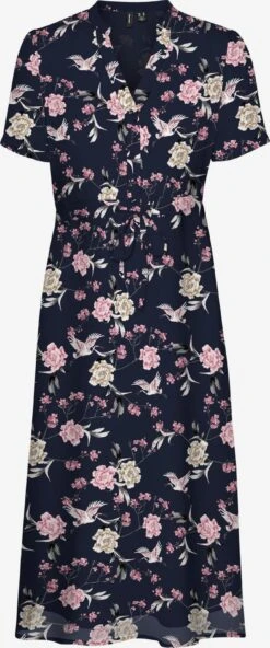 Vero Moda Robes Fluides Robe-chemise SMILLA Femme Bleu Marine