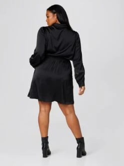 Robes Fluides Robe-chemise Josefin Femme Noir -Joli Mode Soldes Magasin 8e6c57ae864a8170486a6708891413dc