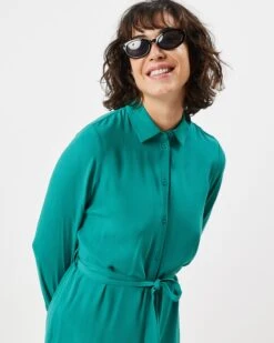 Minimum Robes Fluides Robe-chemise Nirra Femme Bleu -Joli Mode Soldes Magasin 92597cbefa7a077c6db08422301e6eb1