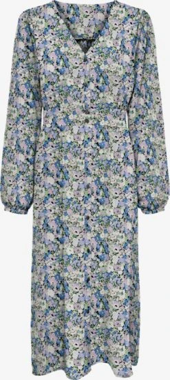 ONLY Robes Fluides Robe-chemise NOVA LIFE DORA Femme Bleu Clair