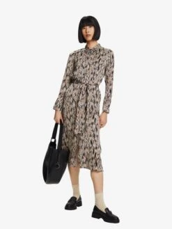 ESPRIT Robes Fluides Robe-chemise Femme Crème / Camel -Joli Mode Soldes Magasin 95dd373e1e72bcd717b551766d47cd74