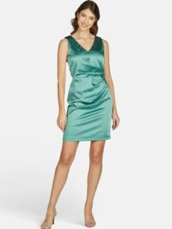 KLEO Robes Fourreaux Robe Fourreau Femme Vert -Joli Mode Soldes Magasin 980fea916cf397255dbaec3998746c72