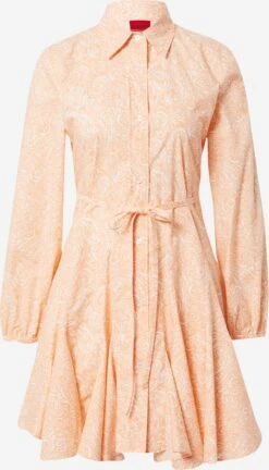 Hugo Robes Fluides Robe-chemise Karoma Femme Orange Clair