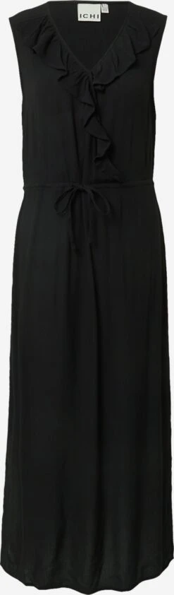 ICHI Robes Fluides Robe-chemise Marrakech Femme Noir