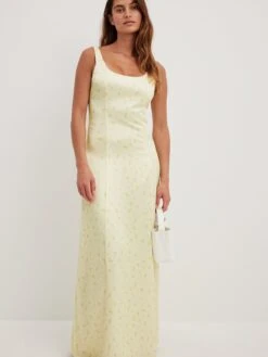 NA-KD Robes De Soirée Robe De Soirée Femme Jaune / Jaune Pastel