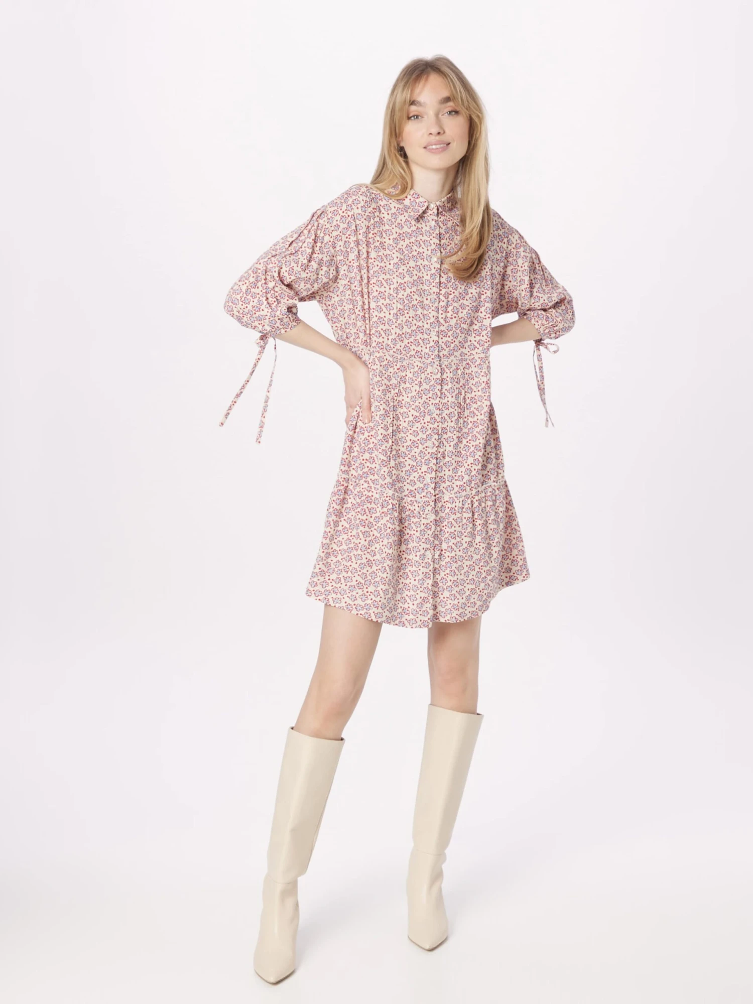 Robes Fluides Robe-chemise ELINE Femme Sable 5 Robes Fluides Robe-chemise ELINE Femme Sable â Image 3