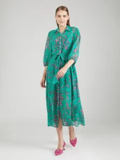 Robes Fluides Robe-chemise MALIKA Femme Vert -Joli Mode Soldes Magasin 9e711405cd52e86e62c8e4f991a1327e