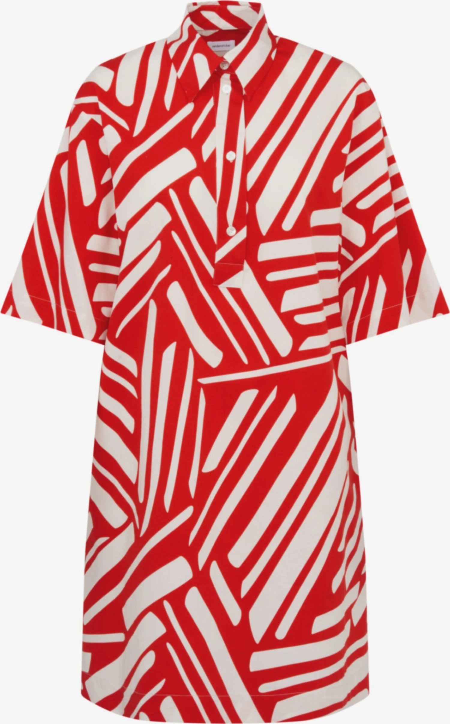 Seidensticker Robes Fluides Robe-chemise Femme Rouge Feu 3 Seidensticker Robes Fluides Robe-chemise Femme Rouge Feu