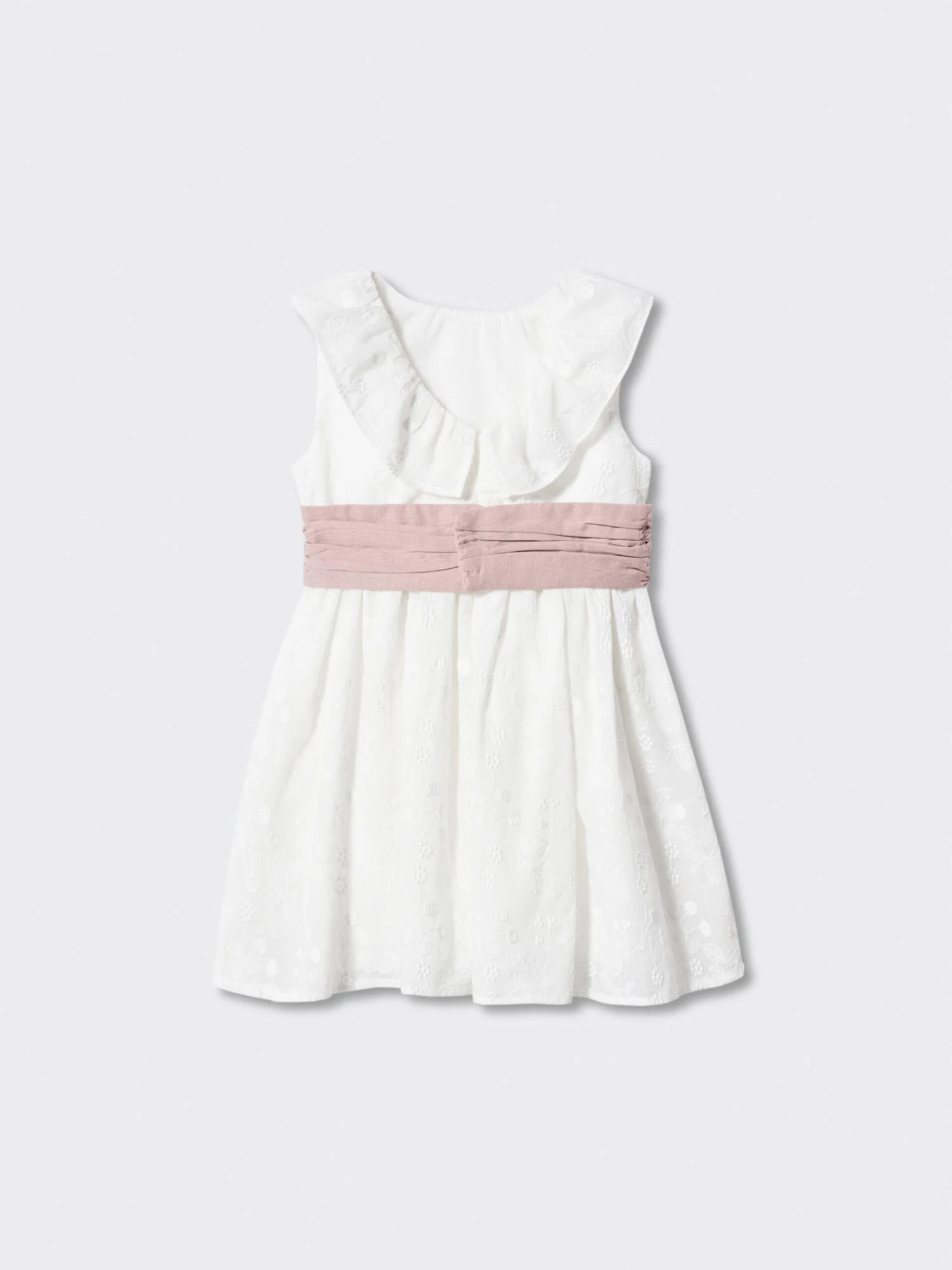 Mango Kids Robes Robe Valeria Enfants Blanc 4 Mango Kids Robes Robe Valeria Enfants Blanc – Image 2