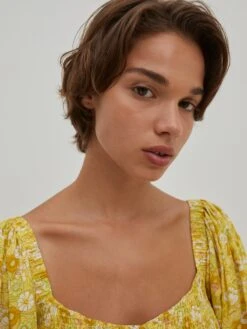 EDITED Robes Fluides Robe-chemise Maleah Femme Moutarde / Miel -Joli Mode Soldes Magasin a66b3303e8da2803c7e9ed5b538e4dc5