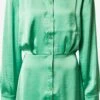 SAMSØE SAMSØE Robes Fluides Robe-chemise LIZA Femme Vert -Joli Mode Soldes Magasin aabdf0bc065e4c283d63abbe450c0c7a