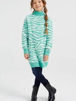 WE FASHION Robes Robe Enfants Menthe -Joli Mode Soldes Magasin b0873fb4773f6167cba709fbaa3088d6